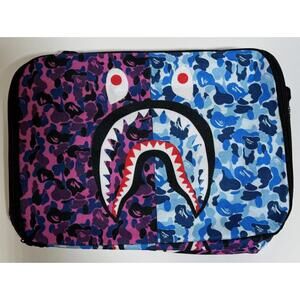 BAPE Shark Camo Insulated Lunch Bag Travel School Box Tote 12" X 8" X 3.5" NEW